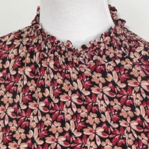 Anne Klein Tops - Anne Klein Orange/Red Floral Pull Over Blouse Size XL